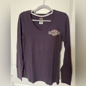 Harley Davidson Purple Thermal Long Sleeve - size Large